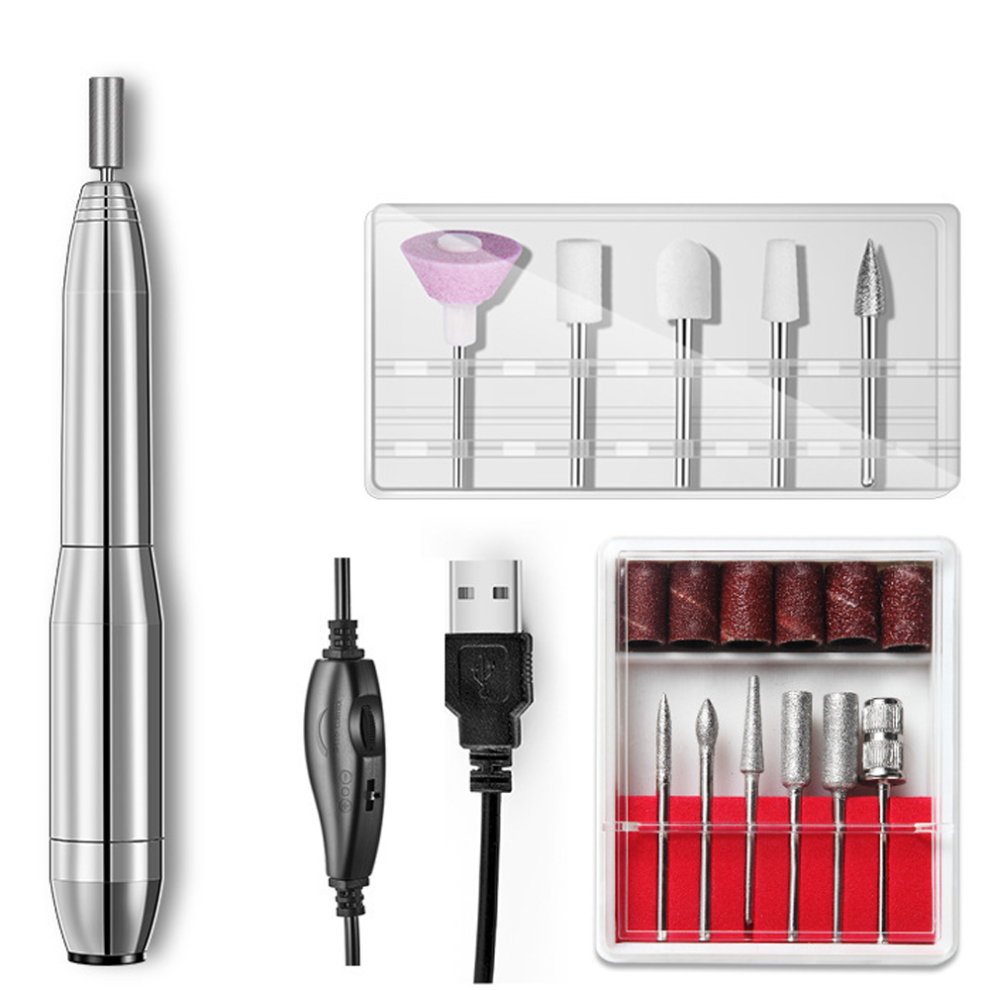 Multifunctional Nail Drill, Portable Electric Nail Drill with Adjustable Speed for Professional Nail Drill, Low Noise Ergonomic Design for Comfortabl