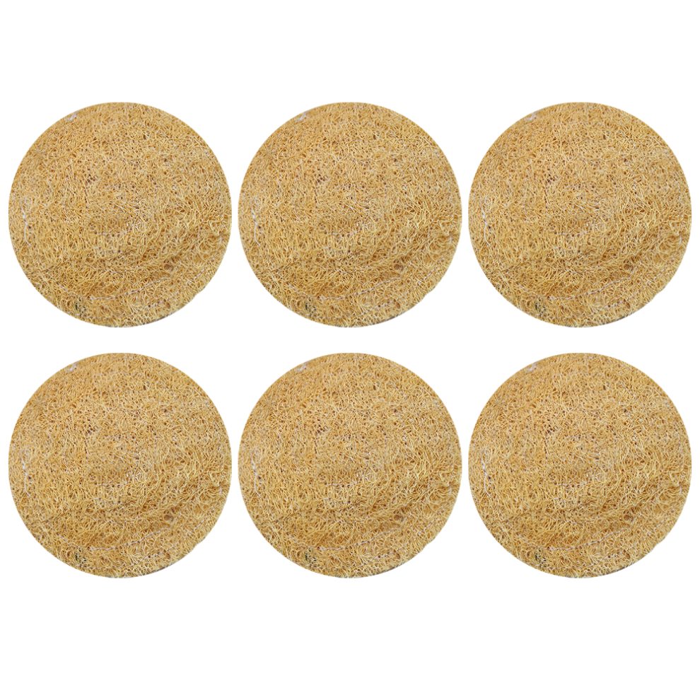 Loofah Bath Sponge For Smooth Radiant Skin, Natural Loofah Fibres Loofah Face Pads Reusable Makeup Remover For Women And Men Facial Cleansing (Pack