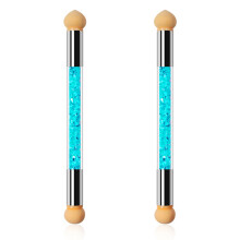 Herramientas elegantes para manicura y decoración de uñas, esponjas de doble cabezal para diseños degradados, cabezales de repuesto surtidos,