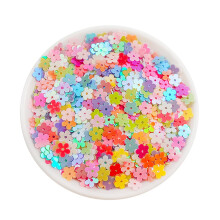 7mm Mixed Colors Flower Sequins Glitter Flat Loose Sequins for DIY Crafts and Sewing, 20g (0.7oz)