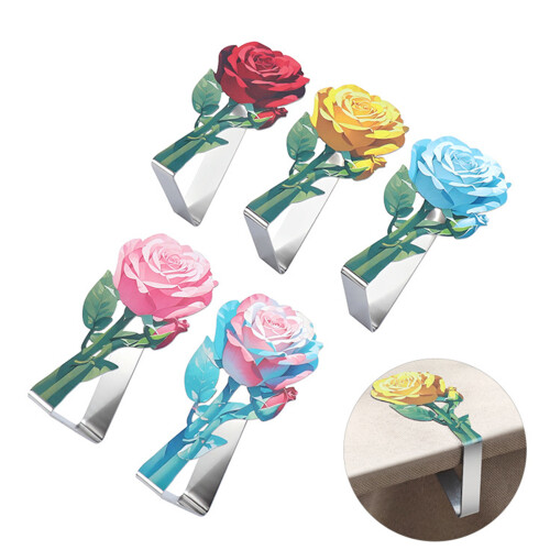 Pinces à nappe à fleurs, pinces décoratives-Rose bleue 1