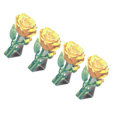 Pinces à nappe en métal avec motif de Rose élégant,-Vous