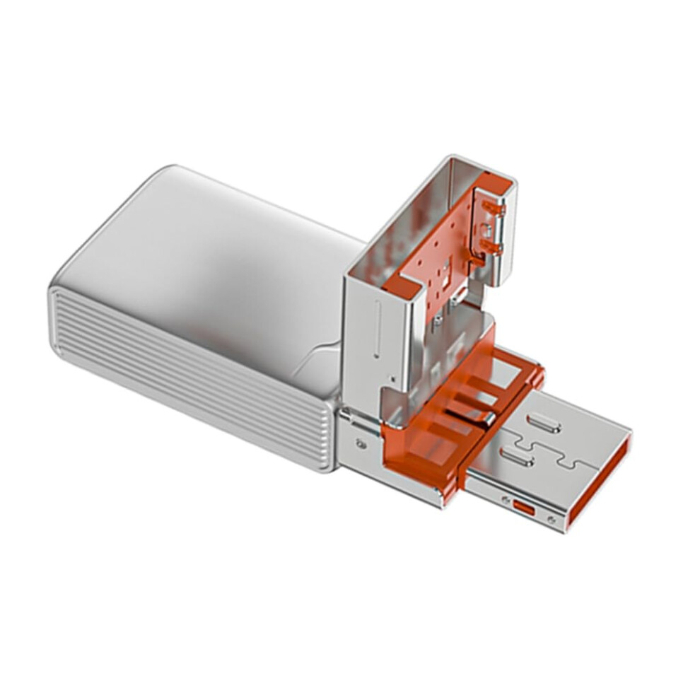 Type C Usb Microsd Card Reader Adapter 480Mbps Data Transfer For Tablets And Phones, Alloy, Silver 9199774133654