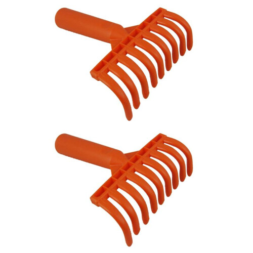 2X Olive Rake Heads 9-Tooth Rake Multipurpose Plastic Shovel Rake Olive Picking Rake Inner Diameter 2.5cm