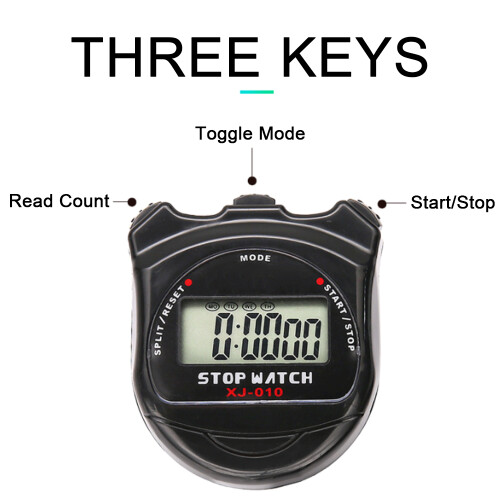 Sturdy Plastic Stopwatch Timer With Multi Function Timer And Clear Digit Display, Lightweight And Water Resistant, Perfect For Coaches And Referees 2