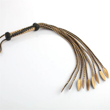 60CM Leather SM Whip for BDSM Training - Weaving Whip Sex Props for Men and Women in Color1