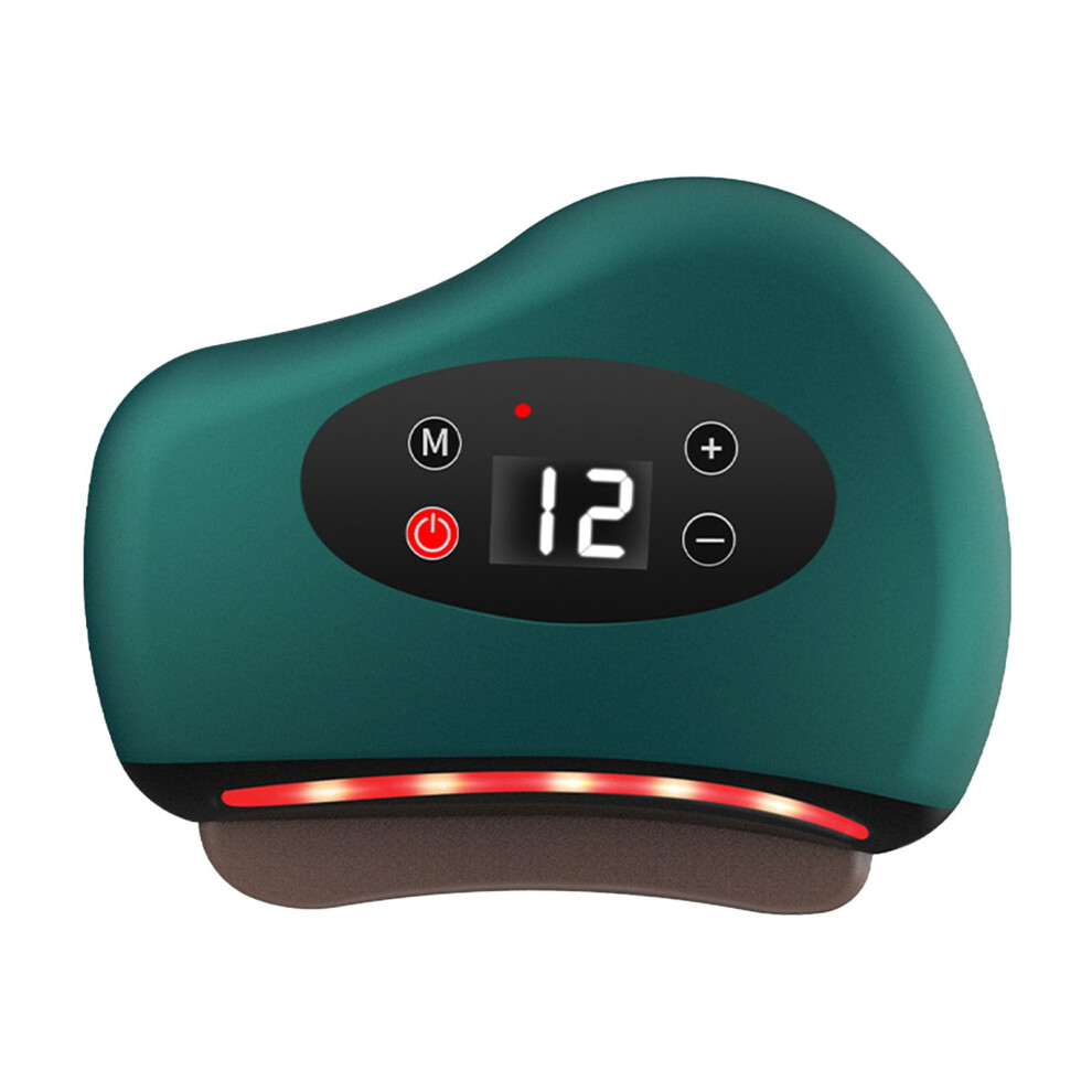 Green Electric Heated Scraping Instrument Usb Vibration Bianstone Massager