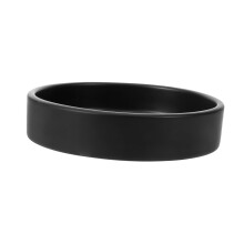 Plant Saucer Ceramic Tray for Indoor Outdoor Pots LeakProof Base Protects Floors Black Round