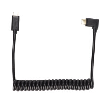 Helical Hero: Cablu USB-C cu încărcare rapidă retractabilă, design anti-încurcare și design rafinat în trepte, suportă încărcare rapidă de