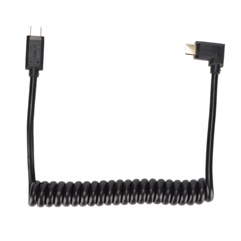 Helical Hero: Usb-C Cable With Retractable Fast Charging, Tangle-Free Design & Exquisite Stepped Design, Supports 3A Quick Charge & Universal 9147006848821