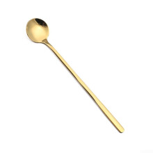Long Handle Stainless Steel Coffee Stirring Spoon Set, Golden Rustproof Extra Long for Tea and Cocktails