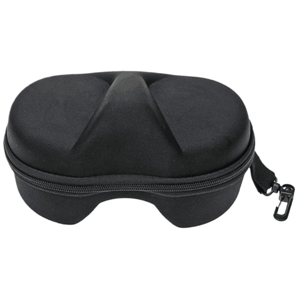 Black Goggle Case Eva Protective Portable Ski And Swim Goggles Case With Hook 7.7X4.9x3.2in For Water Sports