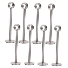 8pcs Heavy Duty Ceiling Mount Closet Rod Brackets Stainless Steel Wardrobe Pole Holders