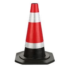 Traffic Cones With Reflective Collars And Weighted Base, 12.6x23.6In/32x60Cm, Road Construction Cone, Parking Lot Safety