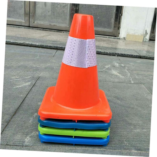 Reflective Traffic Cone Red Construction Safety Cone With Stable Plastic Base Lightweight Compact For Roadblocks Parking 1
