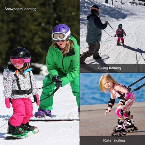 Kids Ski Training Harness with Adjustable Shoulder Straps for Beginner Skiing and Snowboarding 1