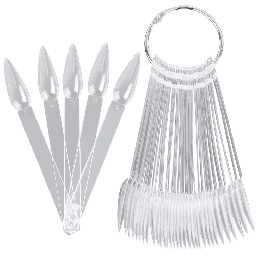 Professional Nail Art Upgrade: 200 Clear Acrylic Swatch Sticks, Sturdy And Durable, Smooth Surface For Color Display, Accommodates Up To 200 Differen