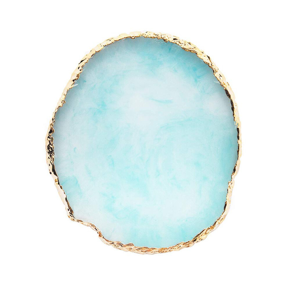 Natural Resin Mixing Palette, Aureate Edge Design Compact Palette For Easy Cleaning, Smooth Texture Nail Art Painting Palettes For Professional Or