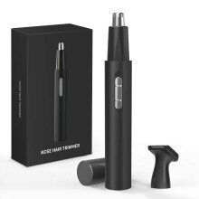 Pijnloze gezichtshaartrimmer, veelzijdige trimmer voor mannen en vrouwen, dubbele messen, USB-oplaadbare neushaartrimmer met geluidsarme werking.
