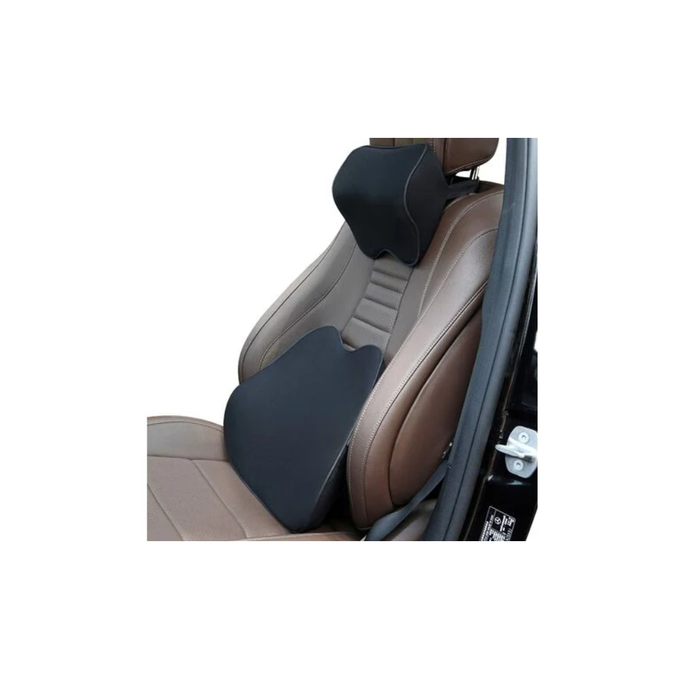 Car Headrest & Lumbar Support Cushion, Ergonomic Car Seat Headrest & Lumbar Cushion For Neck Back Pain Relief, Premium Memory Foam Car Neck Pillow An 9012494178906
