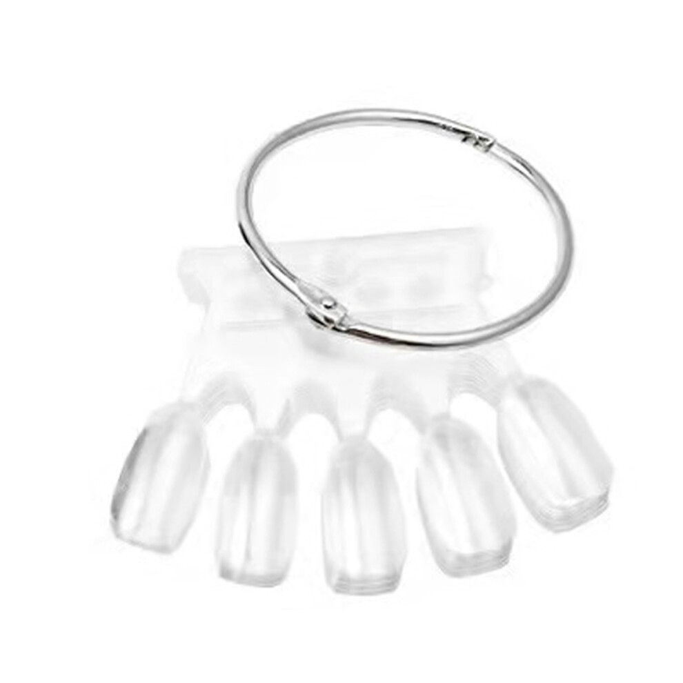 Nail Polish Display for Professional Use, Reusable False Nail Art Tips with Easy Split Ring Removal, Acrylic Material Practice Templates for Color P