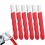 Portable Quick Sharpener, Hand Held Knife Garden Tool Sharpener Stone, Lawn Blade Sharpener (Red,6Pcs) 3