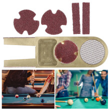 Gold U-Shape Cue Tip Trimmer, 8x2.5cm Pool Stick Shaper, Billiard Repair Tool