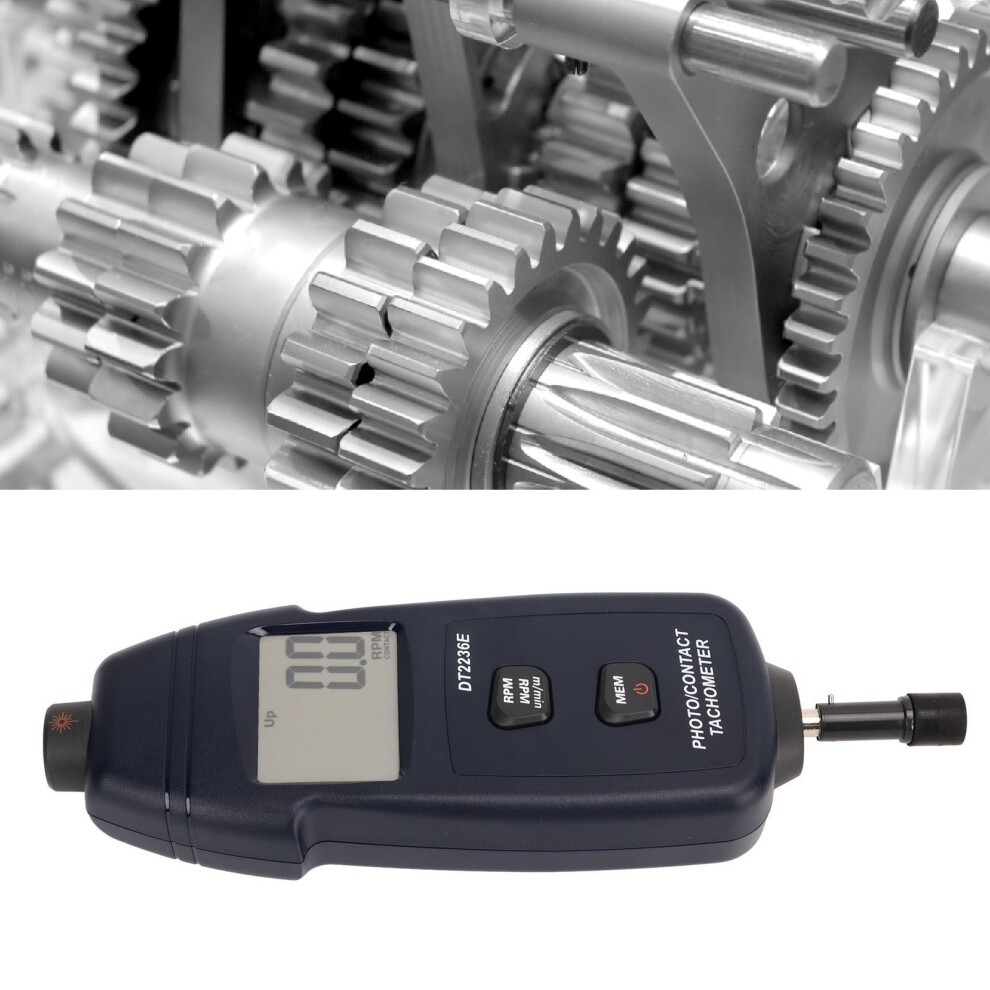 Digital Tachometer Dt2236e Handheld 99999 Rpm Non-Contact & Contact 3631375925062