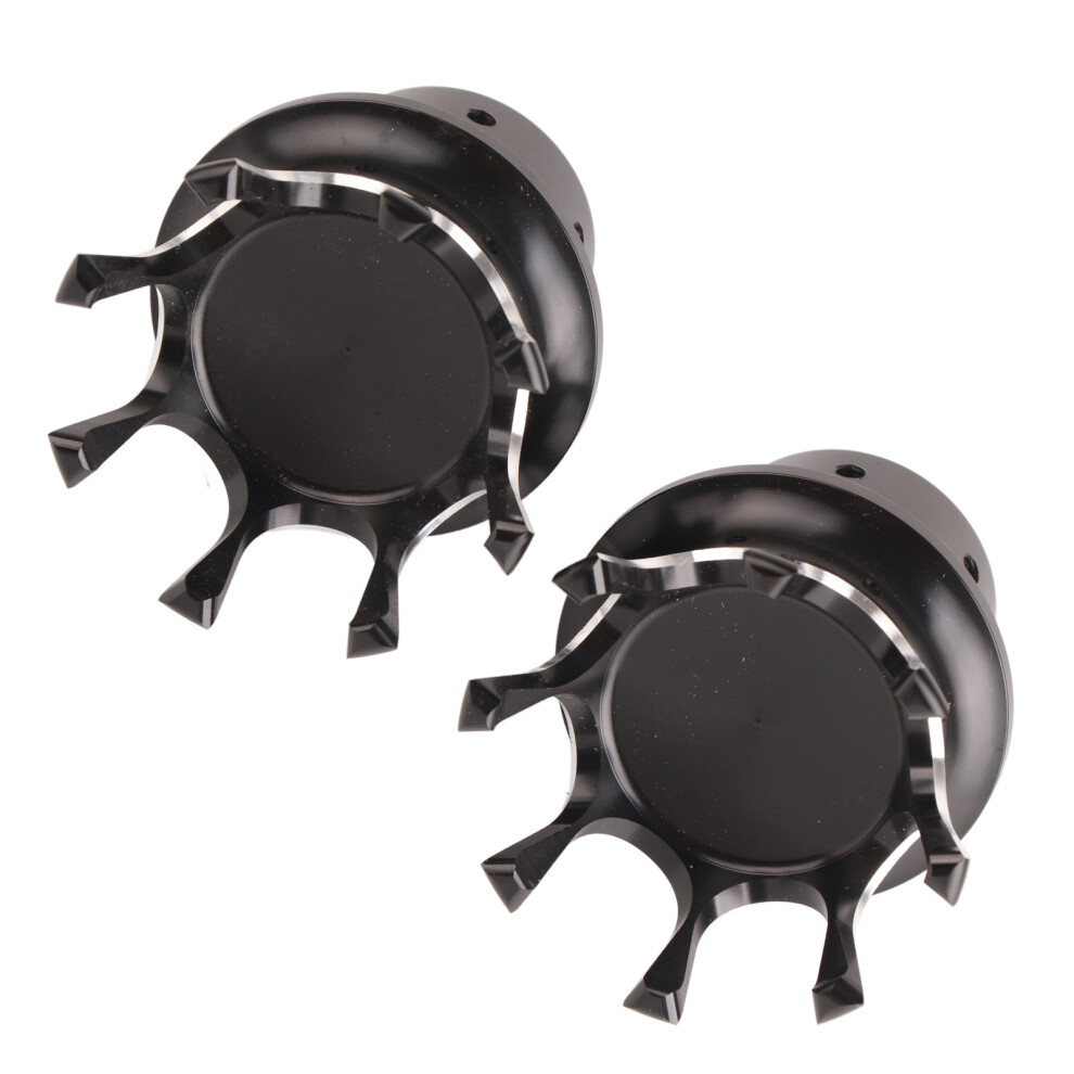 Front Axle Cap Covers Chrome Cnc Aluminum Alloy 62X65mm Black 3371379418152