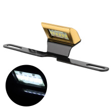 Universal CNC Aluminium Motorcycle Rear Light 6 LED Tail Mount Tag Lamp Gold