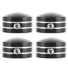 4pcs Aluminum Engine Cover Topper Cap for XL883, Twin Cam 1999-2020, 1340 Evo Black