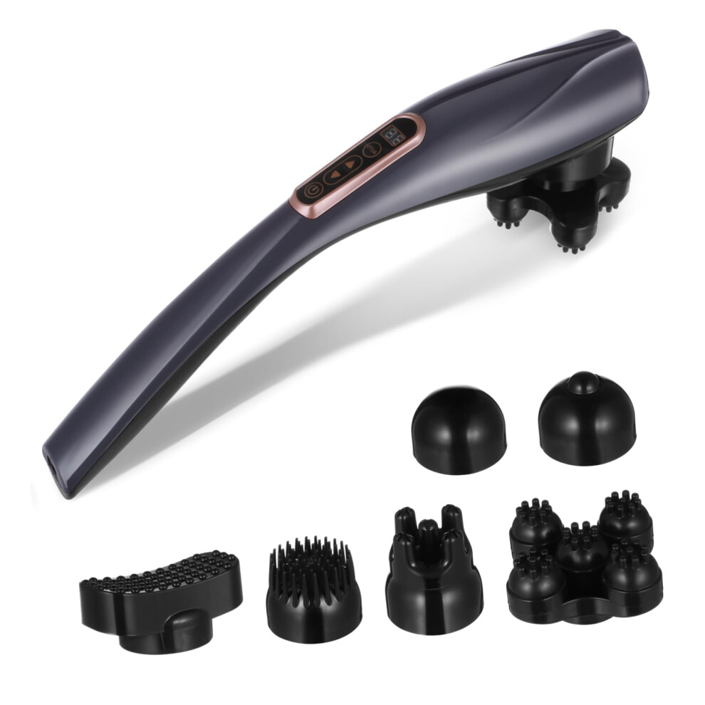 Handheld Massager with Modes Electric Back Massager for Neck Shoulder and Legs Stylish Dolphin Shaped Design with Display for Tired Muscles