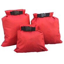 Waterproof Dry Bag 3Piece Set Red Dry Pack Storage Pouch for Rafting, Canoeing, Boating, Kayaking