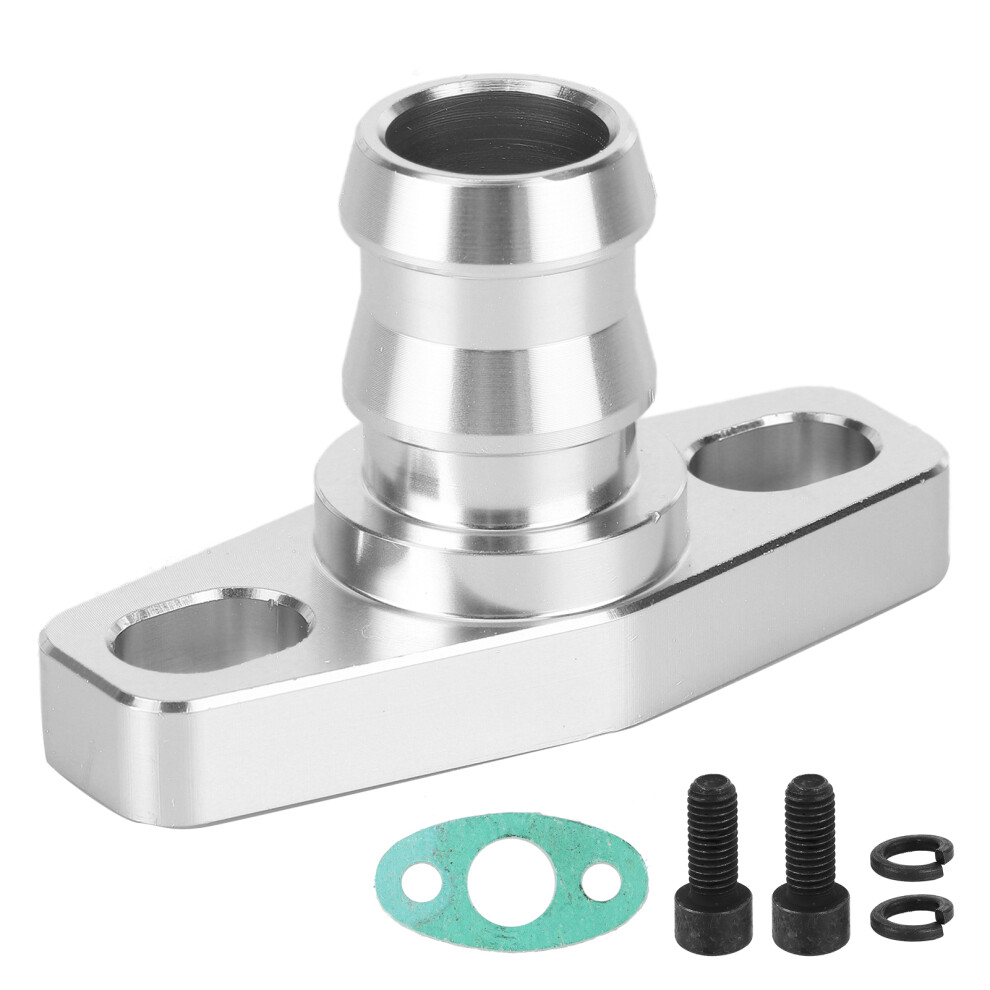 An10 Fittings Compatible Turbo Oil Return Drain Flange Adapter, Billet Aluminum Flanges With Heavy Thick Base For T3 T4 T60 T70 Turbochargers, Cnc 9483153158803