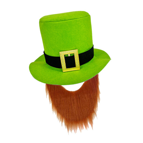 Patricks Day Partyhut mit Schnurrbärten und Bärten für Männer