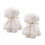 2Pieces Bear Towel 30x30cm Highly Absorbent Soft Face-White 1