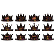 12er-Set „Frohes Neues Jahr“-Partyhut,-Papierhut eins 12St