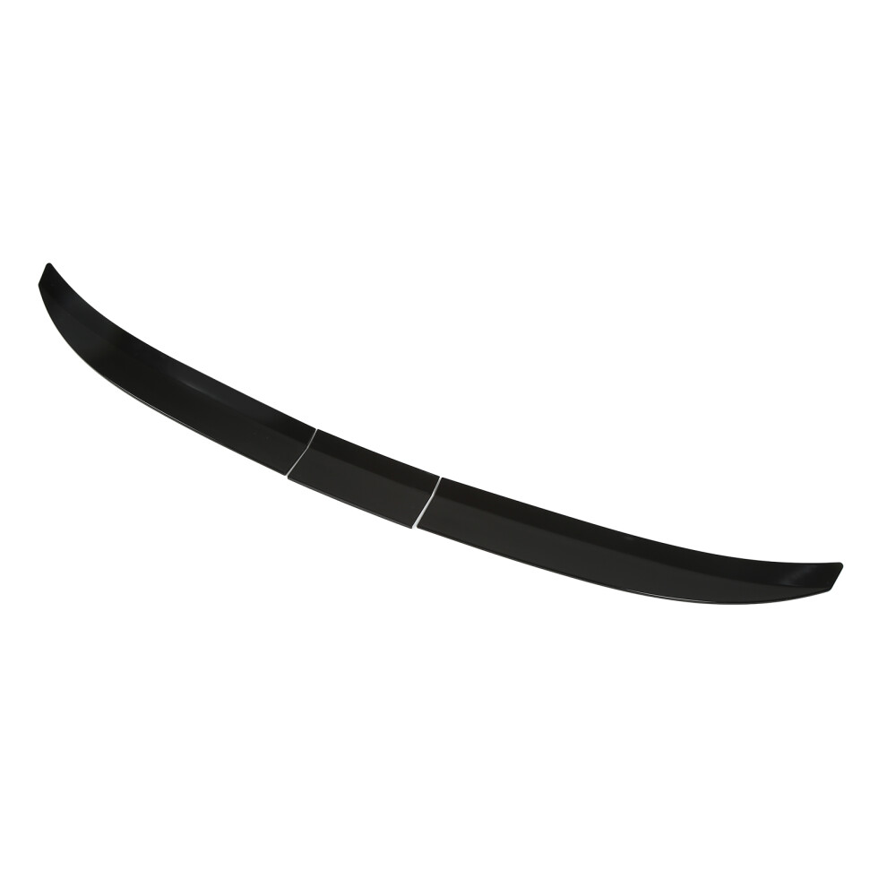 3 Pcs Gloss Rear Trunk Spoiler Lip For Sedan Universal Adjustable Wing Black 6901375927807
