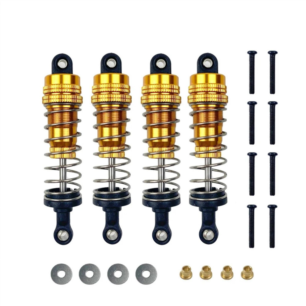 4Pcs Metal Rc Shock Absorber For Mn86k Mn86ks Mn86 1/12 Rc Car Upgrade Stability Yellow 9382693322111