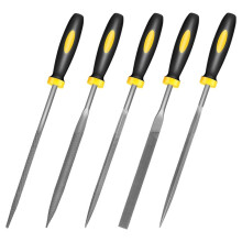 Kleine Metalen Handvijlenset, 6,3 Inch, 5 Stuks, Sterkte Gelegeerde Stalen Naaldvijlen Rond, Bi-Halfrond, Plat, Vierkant, Driehoekig