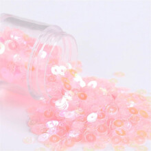 Loose Sequins 4mm Flat Round TwoSided Multicolor AB Trans Pink Pack Of 2000