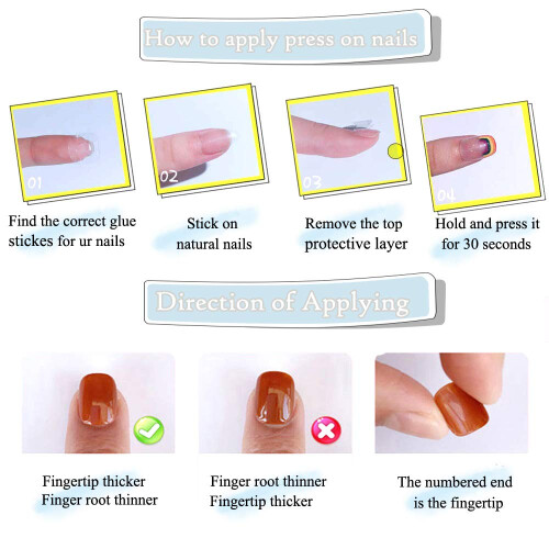 Επαναχρησιμοποιήσιμα UV Finish Ποιότητα Salon Press On Nail False Tips για Cool Girl, Μαύρα Ματ Εύκολα 2