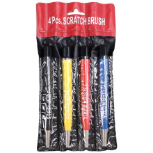 4PCS Scratch Brush Pen Set Pre-P Sanding Fiber-Glass Steel Brass Nylon Multi Function Removing Corrosion & Rust Jewelry