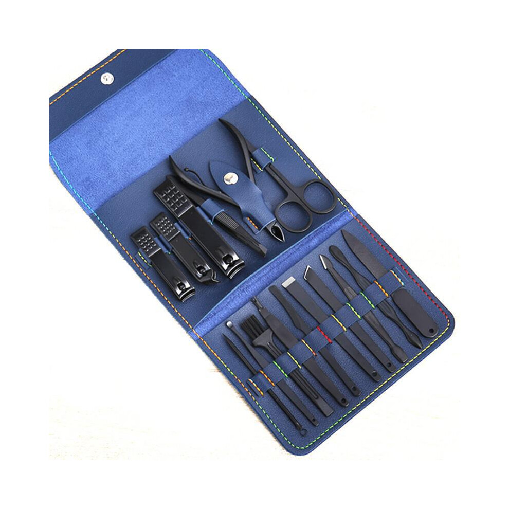 Stylish Manicure Set for Portable Grooming, Stainless Steel Tools with Anti-Skid Technology & Integrated Nail File, High Precision Cutting for