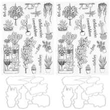 Průhledná razítka pro scrapbooking s opakovaně použitelným pozadím, razítkem z gumy s květinovým vzorem, odolná, bez vůně, lehká
