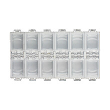Cutie de prezentare pentru decorațiuni Nail Art, organizator de depozitare a unghiilor din plastic cu capac transparent și grile detașabile pentru