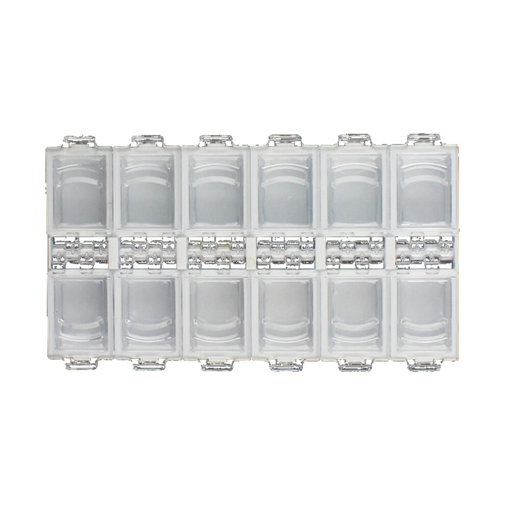 Craft Lover's Dream Organizer, Eco-Friendly Material Detachable Grids Jewelry Storage Case with Independent Lid, Clear High Quality Material for Easy