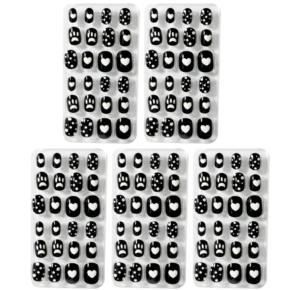 Cute Press On Nails for Kids, Assorted Sizes Artificial Nail Tips Easy to Apply Non Toxic Material, Durable and Reusable, Perfect For Professional Or