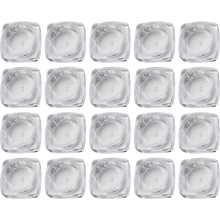Compacte beauty-accessoire, mini transparante plastic potjes met lekvrije schroefdop, hoogwaardig PS-materiaal voor cosmetica en kleine artikelen,