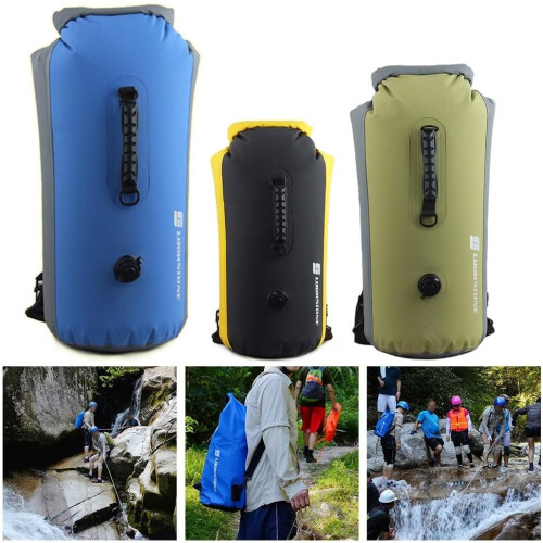 Waterproof Dry Bag 35L Black Kayaking Rafting 2